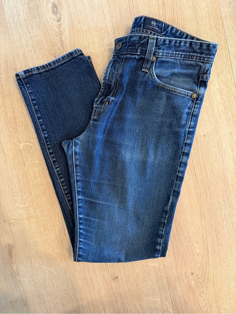 AG Adriano Goldschmied Jeans Men’s 33x32 Everett Slim Straight Medium Dark Wash